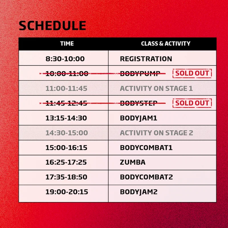 FF Race Schedule