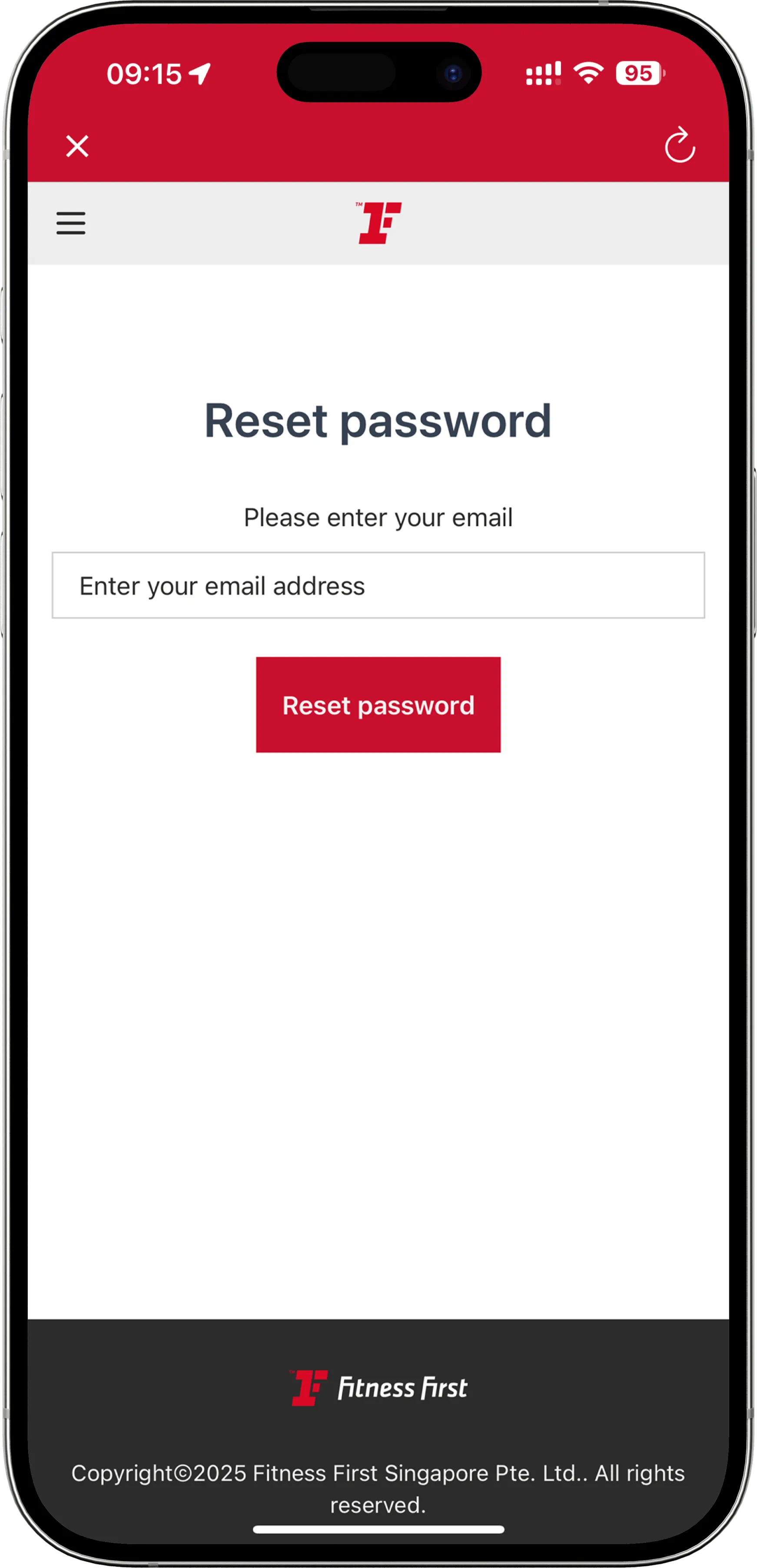 FF SEA Reset Password WebApps