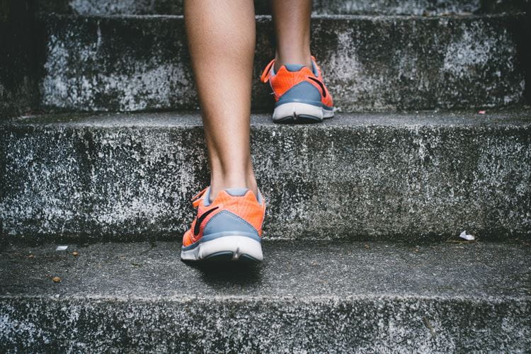 walking up stairs healthy
