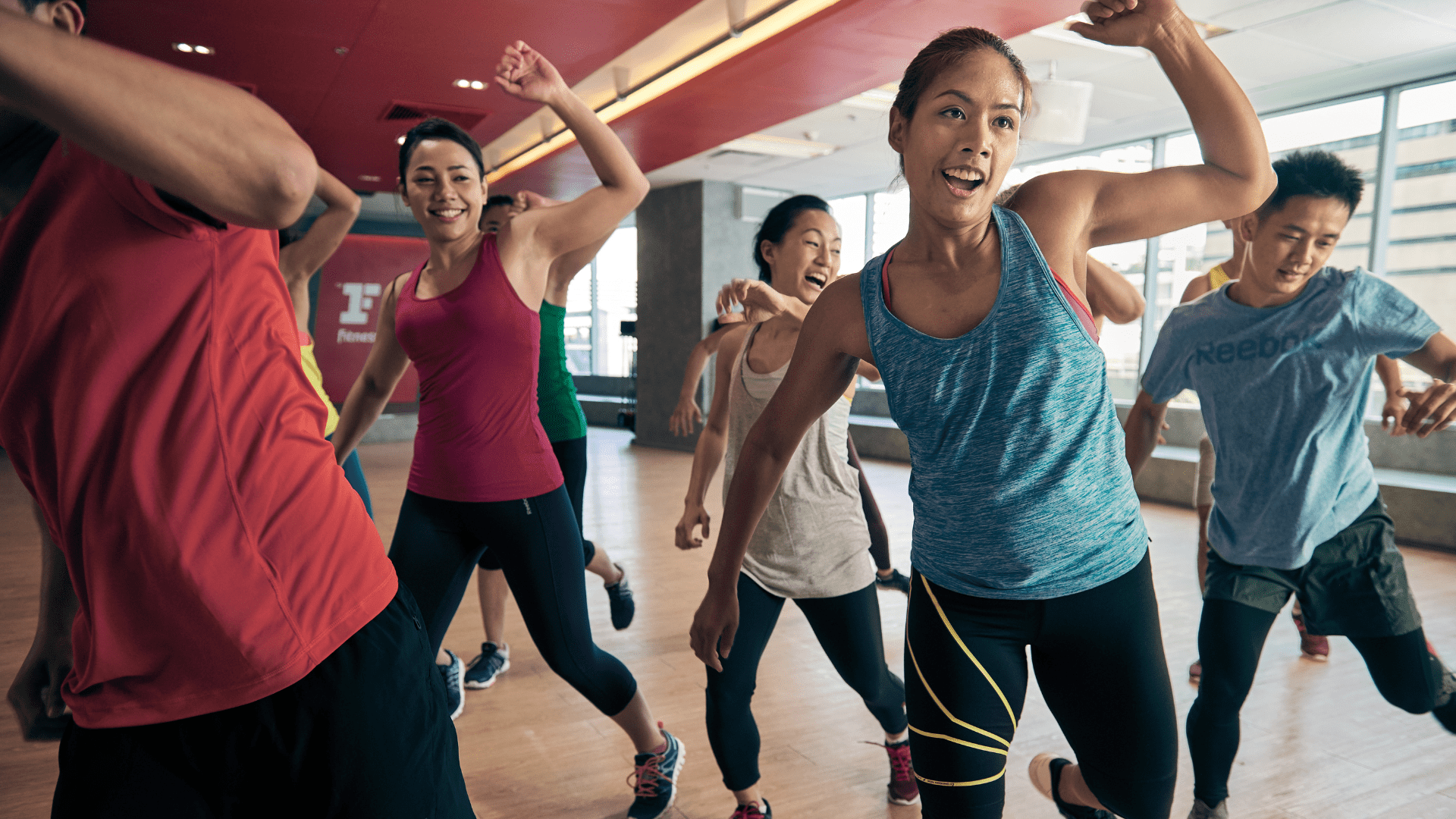 People at a Group Exercise class at Fitness First
