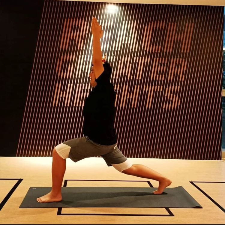 man yoga stretching fitness first