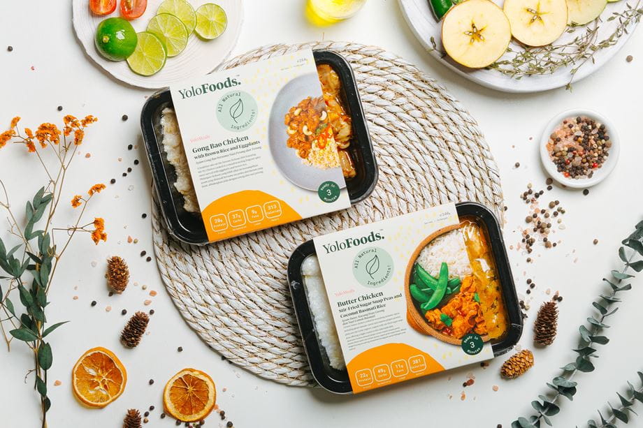 Ready-to-eat meals by YOLOFoods for quick high-protein and balanced meals.